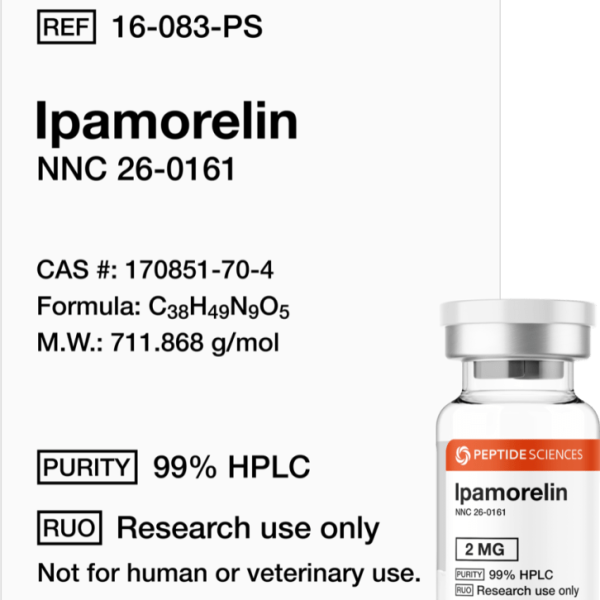 Premium Ipamorelin 2mg selective growth hormone secretagogue research vial featuring the official USA PEPTIDE SCIENCES label.
