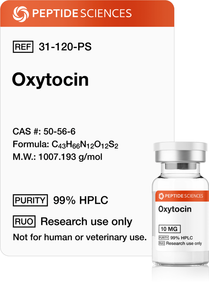 Oxytocin 10mg (6000 IU) Premium Oxytocin 10mg (6000 IU) research vial featuring the official USA PEPTIDE SCIENCES label.