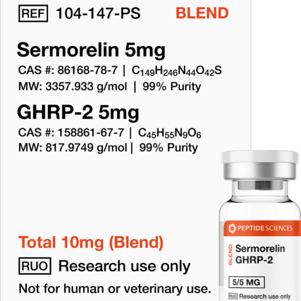 Close-up of a premium lyophilized compound vial engineered for dual-pathway endocrine research.